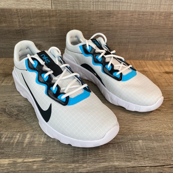 Nike Shoes - Nike Explore Strada White Black Blue Fury